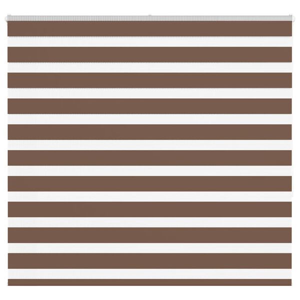 vidaXL Zebra Blind Brown 165x150 cm Fabric Width 160.9 cm Polyester