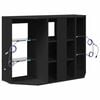 vidaXL Corner LED TV Cabinet Black 100x40x68cm Engineered Wood