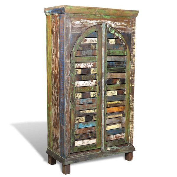 Reclaimed Wood Bookshelf Bookcase 2 Doors & 3 Shelves