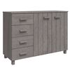 vidaXL Sideboard | Light Grey | Solid pinewood, MDF | Medium | Sideboard