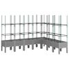 vidaXL Garden Planter with Trellis Light Grey 200x160x142,5 cm PP