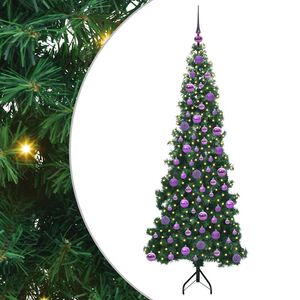 vidaXL Corner Artificial Christmas Tree Green 180 cm PVC and Metal
