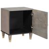 vidaXL Bedside Cabinet with Door Grey 40 x 33 x 46 cm Solid Mango Wood