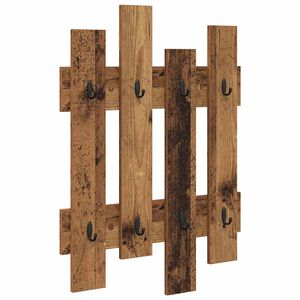 vidaXL Wall-Mounted Coat Rack Wall-Mounted Old Wood 60 x 3 x 82 cm