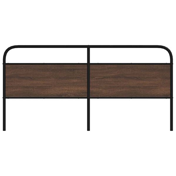 vidaXL Replace Headboard Brown Oak 200 cm Steel and Engineered Wood