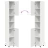vidaXL Bathroom Furniture Set with Drawer 5 pcs High Gloss White