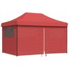 vidaXL Party Tent Burgundy with Black Frame Oxford Fabric