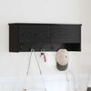 vidaXL Wall-Mounted Coat Rack with Shelf Black Oak 80 x 20 x 30 cm