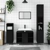 vidaXL Bathroom Cabinet Black 30x30x100 cm Engineered Wood