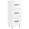 vidaXL Highboard High Gloss White 34.5x34x180 cm Engineered Wood