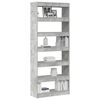 vidaXL Book Cabinet Concrete Grey 80 x 30 x 198 cm Engineered Wood