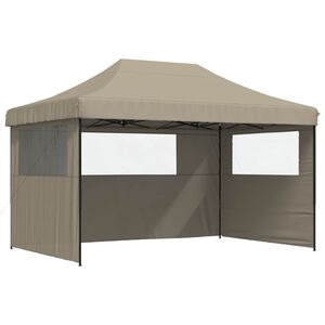 vidaXL Party Tent Folding Taupe 292 x 440 x 315 cm Oxford Fabric