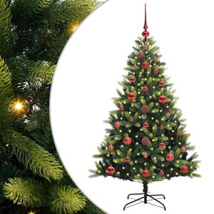 vidaXL Artificial Hinged Christmas Tree 150 LEDs Green 120 cm