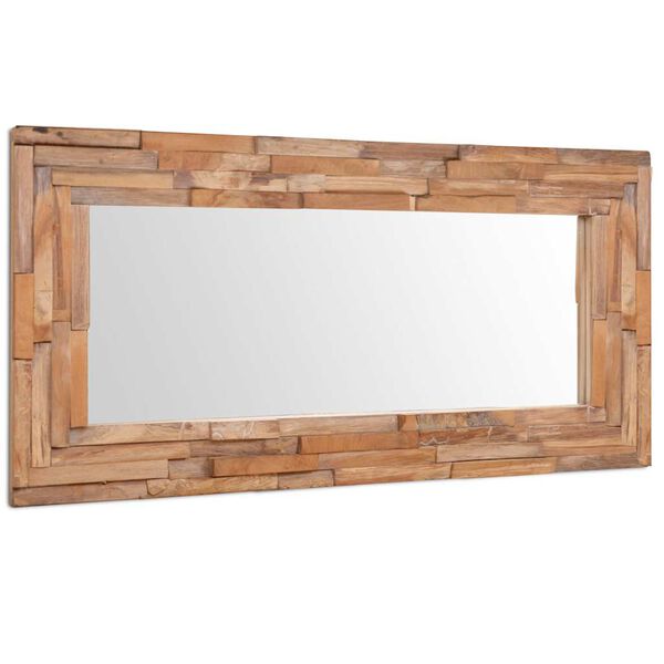 vidaXL Decorative Mirror Teak 120x60 cm Rectangular