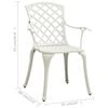 vidaXL 3 Piece Bistro Set Cast Aluminium White