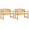vidaXL 5 Piece Garden Dining Set Solid Wood Teak