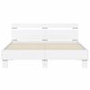 vidaXL Bed Frame with LED without Mattress White 140x190 cm