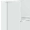 vidaXL Headboard Cabinet with LED White 140 x 16.5 x 103.5 cm