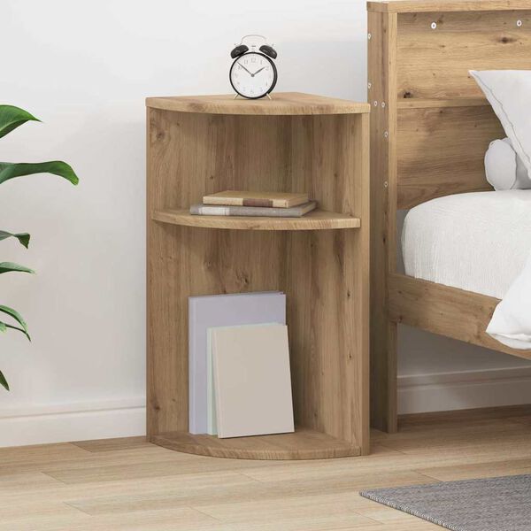 vidaXL End Table Artisan Oak 29.6 x 29.6 x 60 cm Engineered Wood