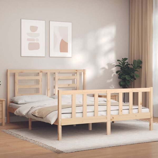 vidaXL Bed Frame without Mattress 160x200 cm Solid Wood Pine