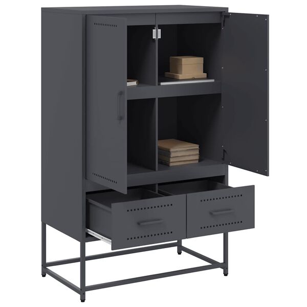vidaXL Highboard Anthracite 68x39x111.5 cm Steel
