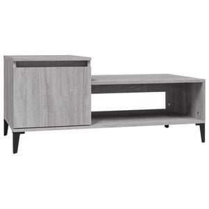 vidaXL Coffee Table Grey Sonoma 100x50x45 cm Engineered Wood