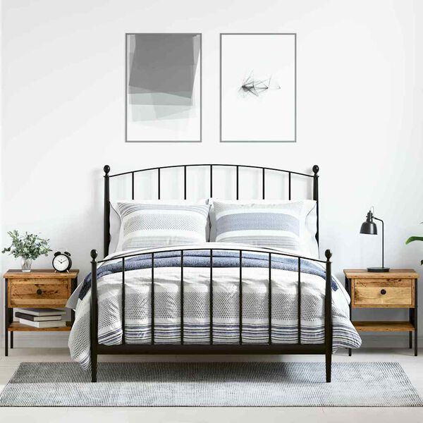 vidaXL Bedside Cabinet with Drawer 2 pcs Old wood 40 x 42 x 45 cm