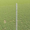 vidaXL Fence with Post Silver 1 x 100 m Steel