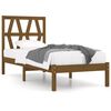 vidaXL Bed Frame without Mattress Honey Brown Solid Wood Single