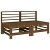 vidaXL Garden Middle Sofas 2 pcs Honey Brown Solid Wood Pine