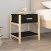 vidaXL Bedside Table Black 42x38x45 cm Engineered Wood