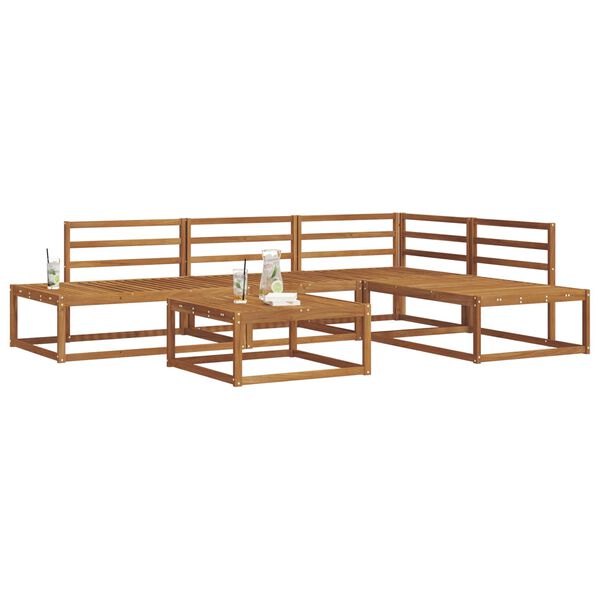 vidaXL Outdoor Sofa Set 5 Piece Natural Solid Acacia Wood