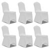 vidaXL Chair Cover Stretch White 12 pcs