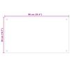 vidaXL Kitchen Backsplash Transparent 90 x 50 cm Tempered Glass