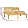 vidaXL Double Sun Lounger Green Impregnated Pinewood