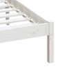 vidaXL Bed Frame without Mattress White King Size Solid Wood