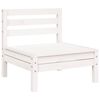 vidaXL Garden Sofa 3-Seater White Solid Wood Pine