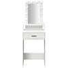 vidaXL Dressing Table White 50 x 41 x 140 cm Engineered Wood