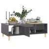 vidaXL Coffee Table High Gloss Grey 103.5x60x35 cm Engineered Wood