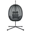 vidaXL Hanging Egg Chair Anthracite and black 104 x 100 x 191 cm