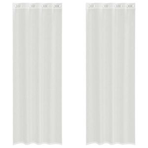 vidaXL Voile Curtains with Grommets 2 pcs White
