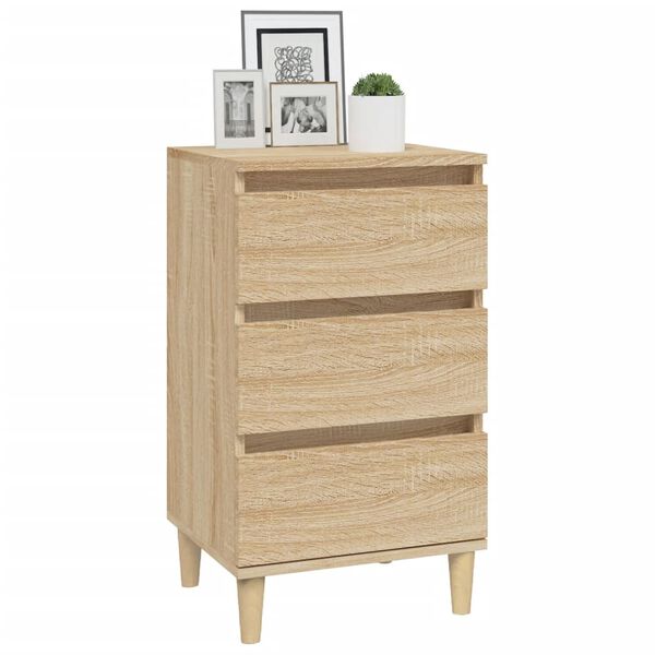 vidaXL Bedside Cabinet Sonoma Oak 40x35x70 cm Engineered Wood