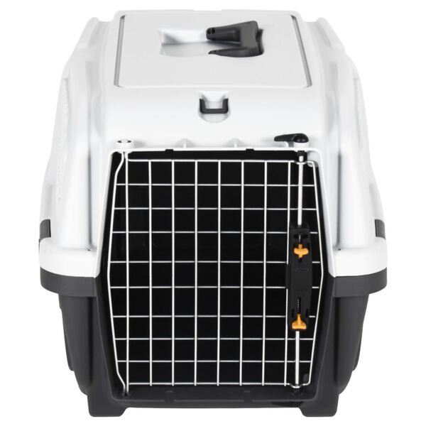 vidaXL Pet Carrier with Metal Door 55x36x35 cm Polypropylene
