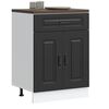 vidaXL Kitchen Base Cabinet Kalmar Black Engineered Wood