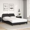 vidaXL Bed Frame without Mattress "Zadar" Black 120x200 cm Faux Leather
