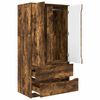 vidaXL Cabinet with Door Smoked Oak 79.5 x 49 x 156 cm Engineered Wood