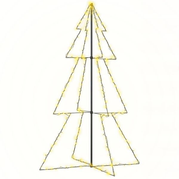 vidaXL Christmas Cone Tree 240 LEDs Indoor and Outdoor 118x180 cm