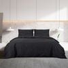 vidaXL Duvet Cover Set Black 225x220 cm Cotton