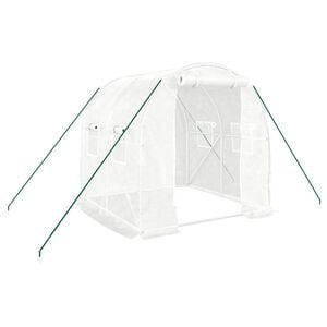 vidaXL Greenhouse with Steel Frame White 4 m&sup2; 2x2x2 m