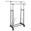 vidaXL Clothes Rack | Black and Silver | Stainless Steel, PP Plastic